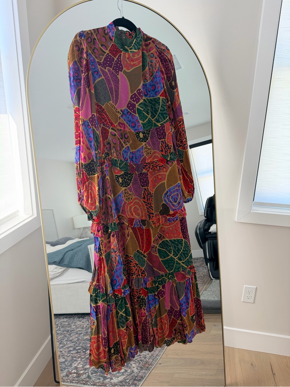 FARM Rio Multicolor Floral Patchwork Maxi Dress - Purple, Pink, Green, Orange - Picture 2 of 3